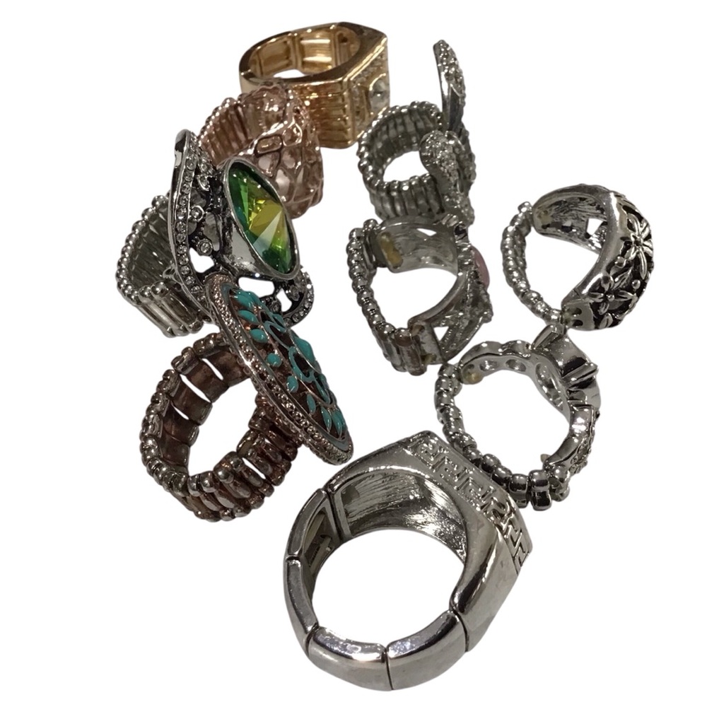 9 Stretch Statement Ring Bundle Adjustable - image 4